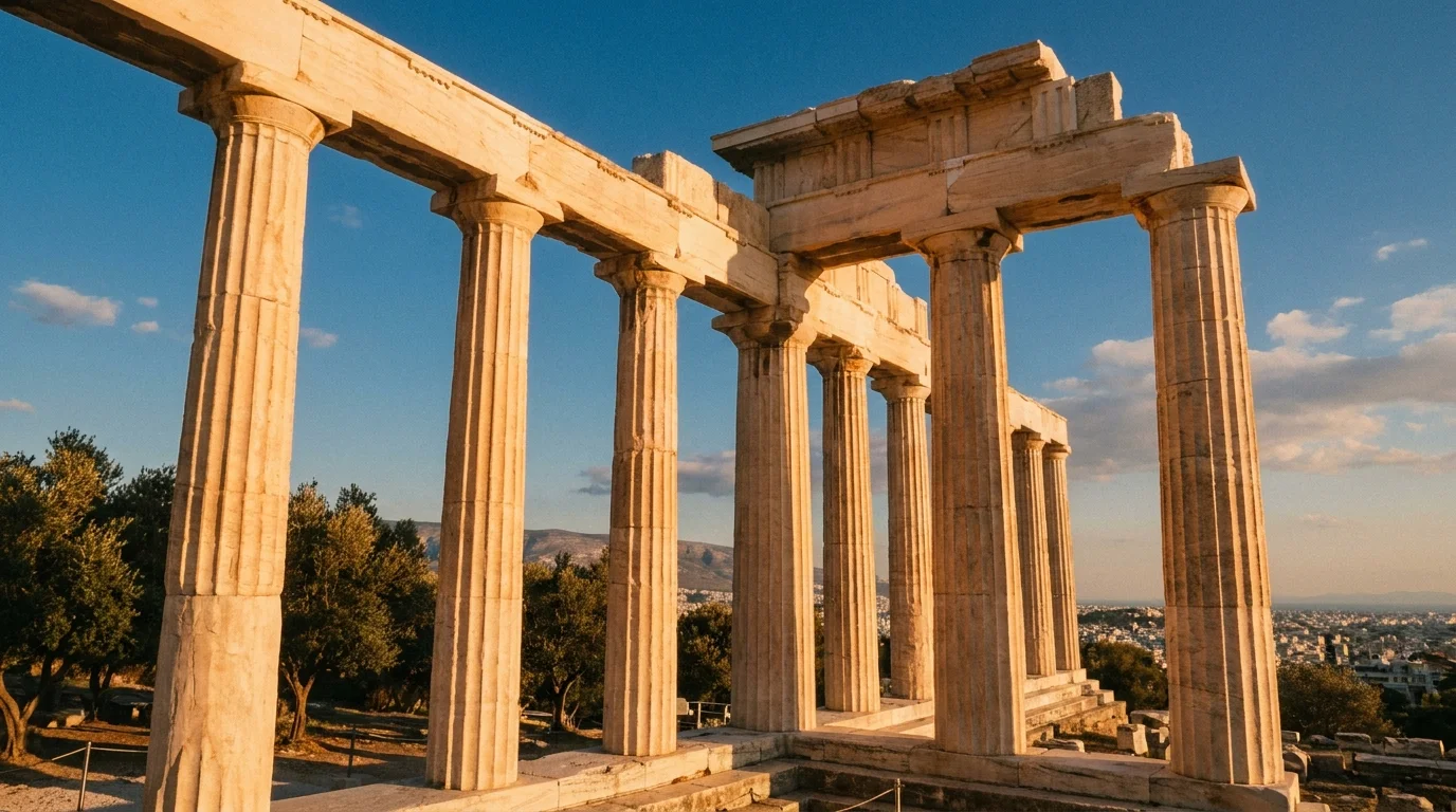 Κλασικές ελληνικές κολώνες, σύμβολο θεσμών και ρυθμιστικού πλαισίου